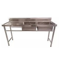 Lavafondos acero inoxidable doble con secador izquierdo