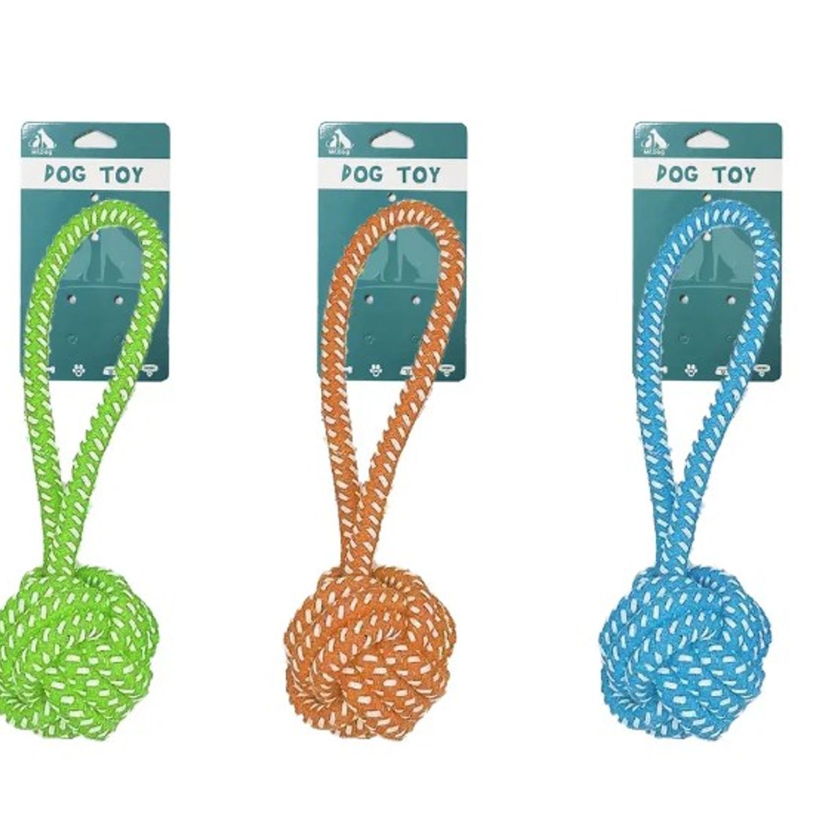 GENERICO - Pelota Con Cuerda Trenzada Color Aleatorio 18Cm 60G