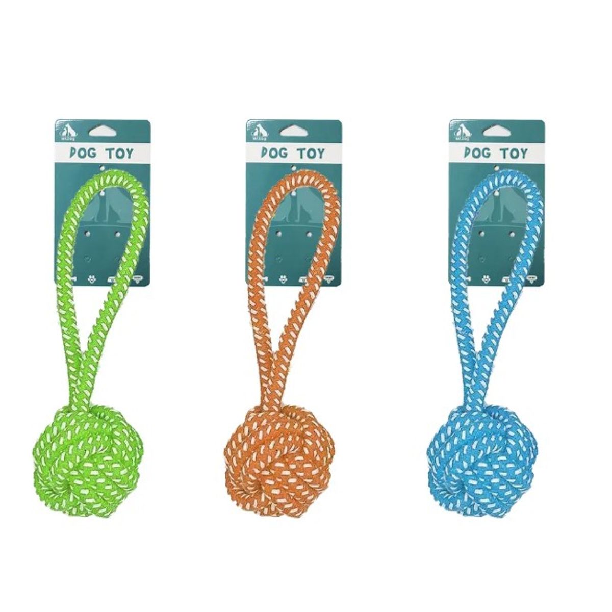 GENERICO - Pelota Con Cuerda Trenzada Color Aleatorio 18Cm 60G