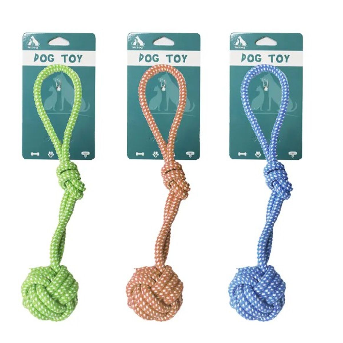 GENERICO - Pelota Con Cuerda Trenzada Color Aleatorio 33Cm 75G