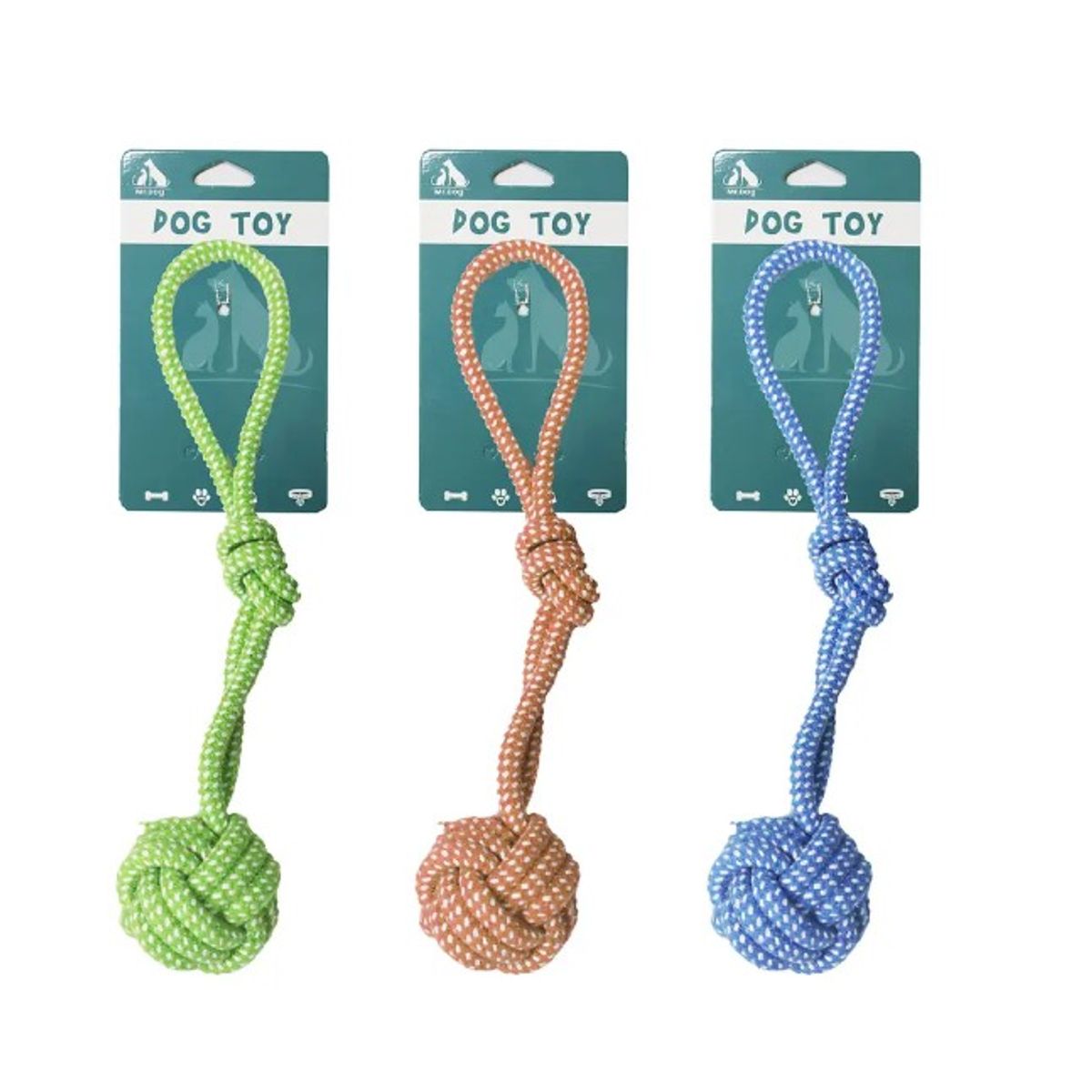 GENERICO - Pelota Con Cuerda Trenzada Color Aleatorio 33Cm 75G