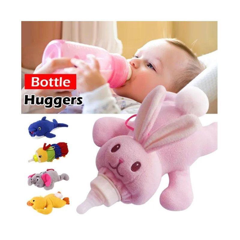 GENERICO - Peluche funda para mamadera ANTI QUEMADURAS modelo CONEJO