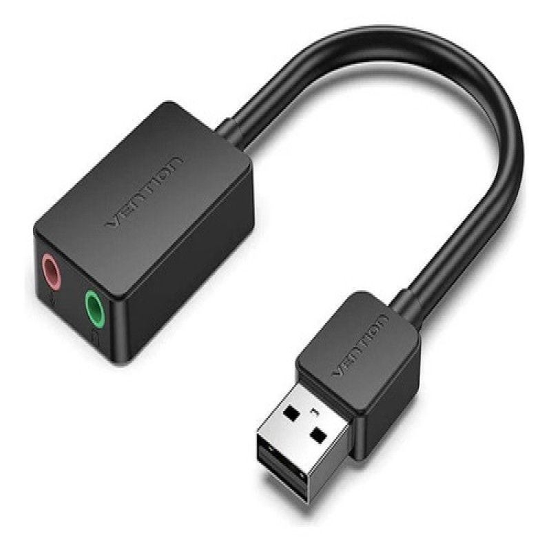 VENTION - Adaptador Tarjeta Sonido Audio Usb 2 Puertos Vention Premium