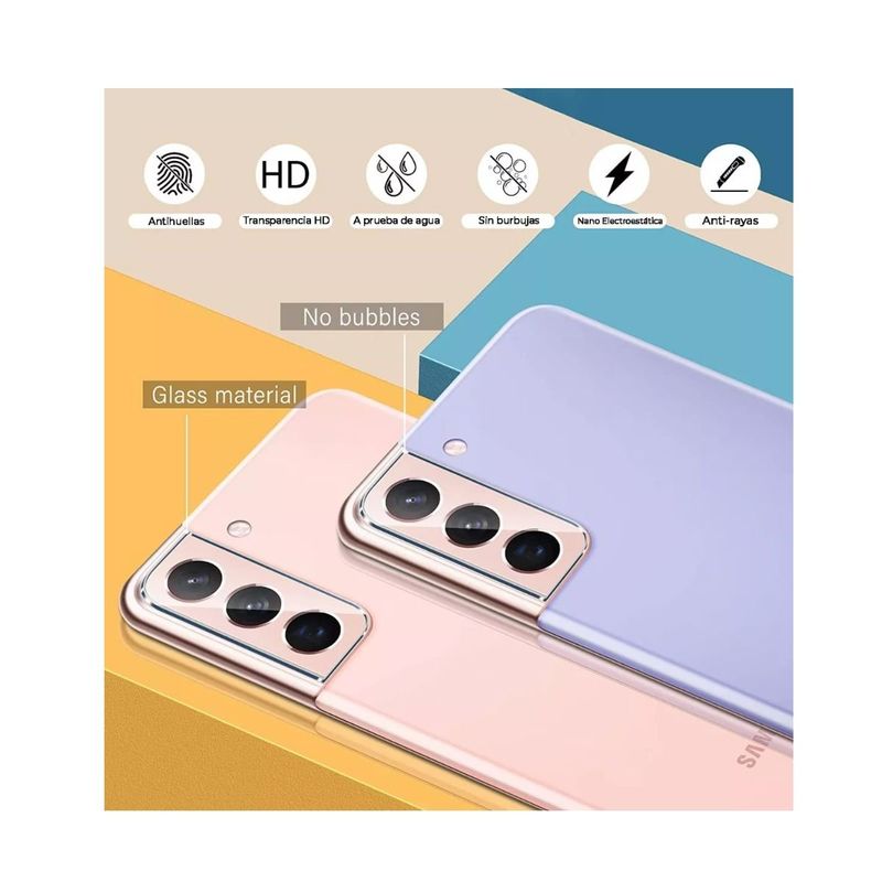 NUGLAS - Vidrio Protector de Camara para Samsung S21 y S21 Plus Nuglas 9H