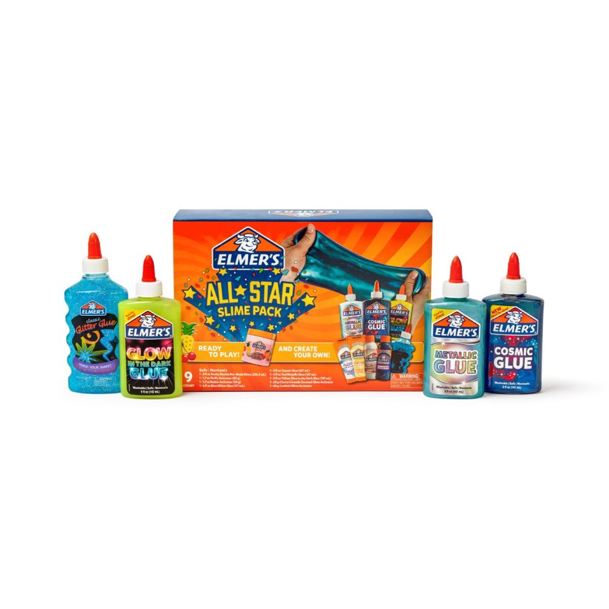 ELMERS - Kit Slime All Star Elmer's 9 Piezas