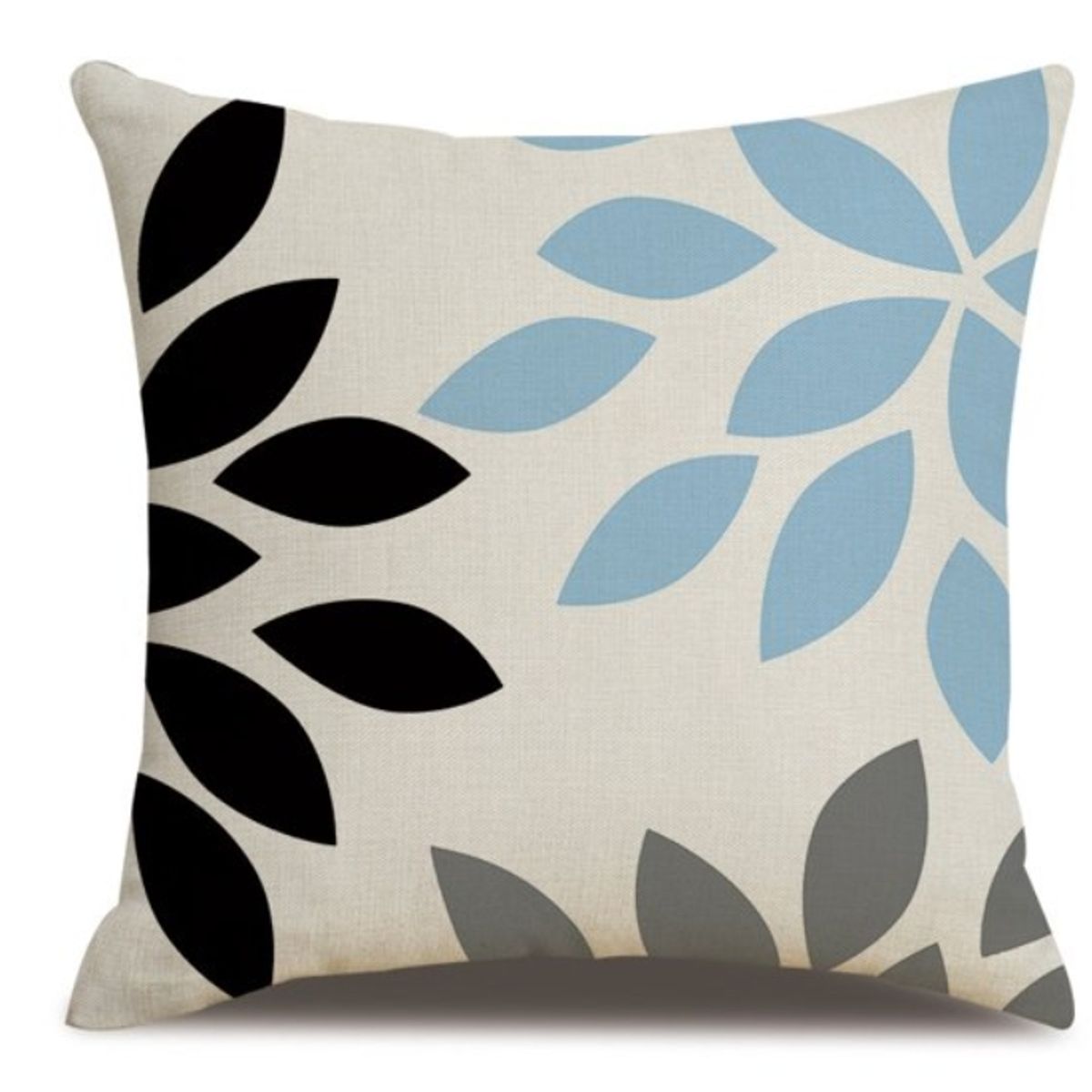 GENERICO - Pack 3 Fundas De Cojín 45x45 Cm De Lino Y Algodón Diseño Geométrico