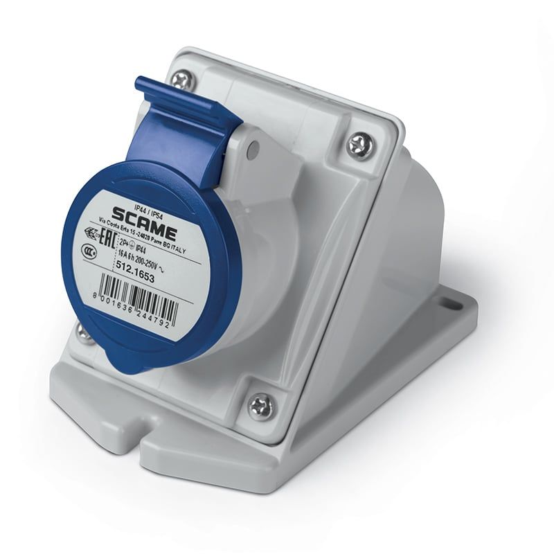 GENERICO - Enchufe Industrial Hembra Sobrepuesta 2P+T 16A 200-250V IP44