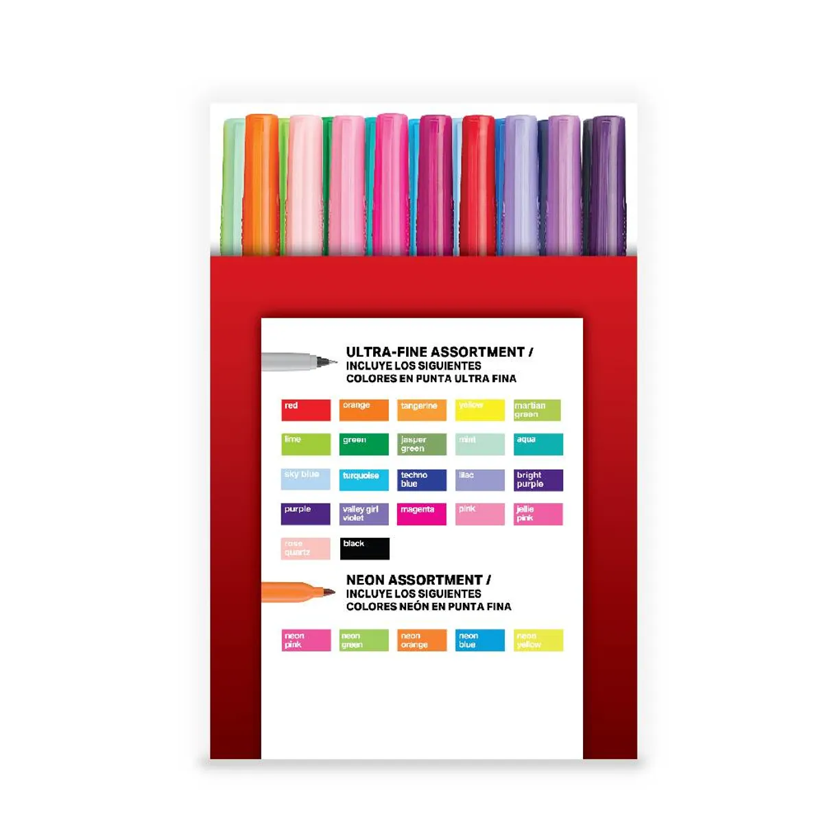 SHARPIE - Caja 72 Marcadores Sharpie Punta Fina Y Ultra Fina