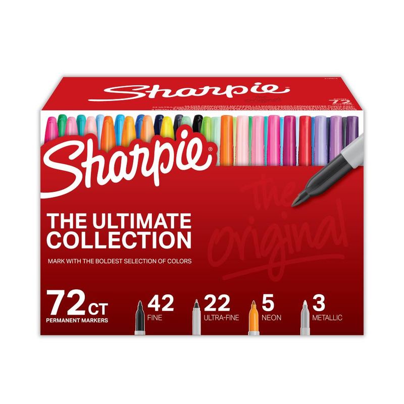 SHARPIE - Caja 72 Marcadores Sharpie Punta Fina Y Ultra Fina