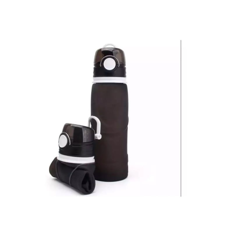 GENERICO - Botella De Agua Plegable 750ml Deportes Hidratacion Negro