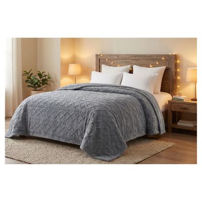 Imagen 2 del producto Frazada Sherpa 2 Plazas Texturizada 200x230 cm - Varios Colores