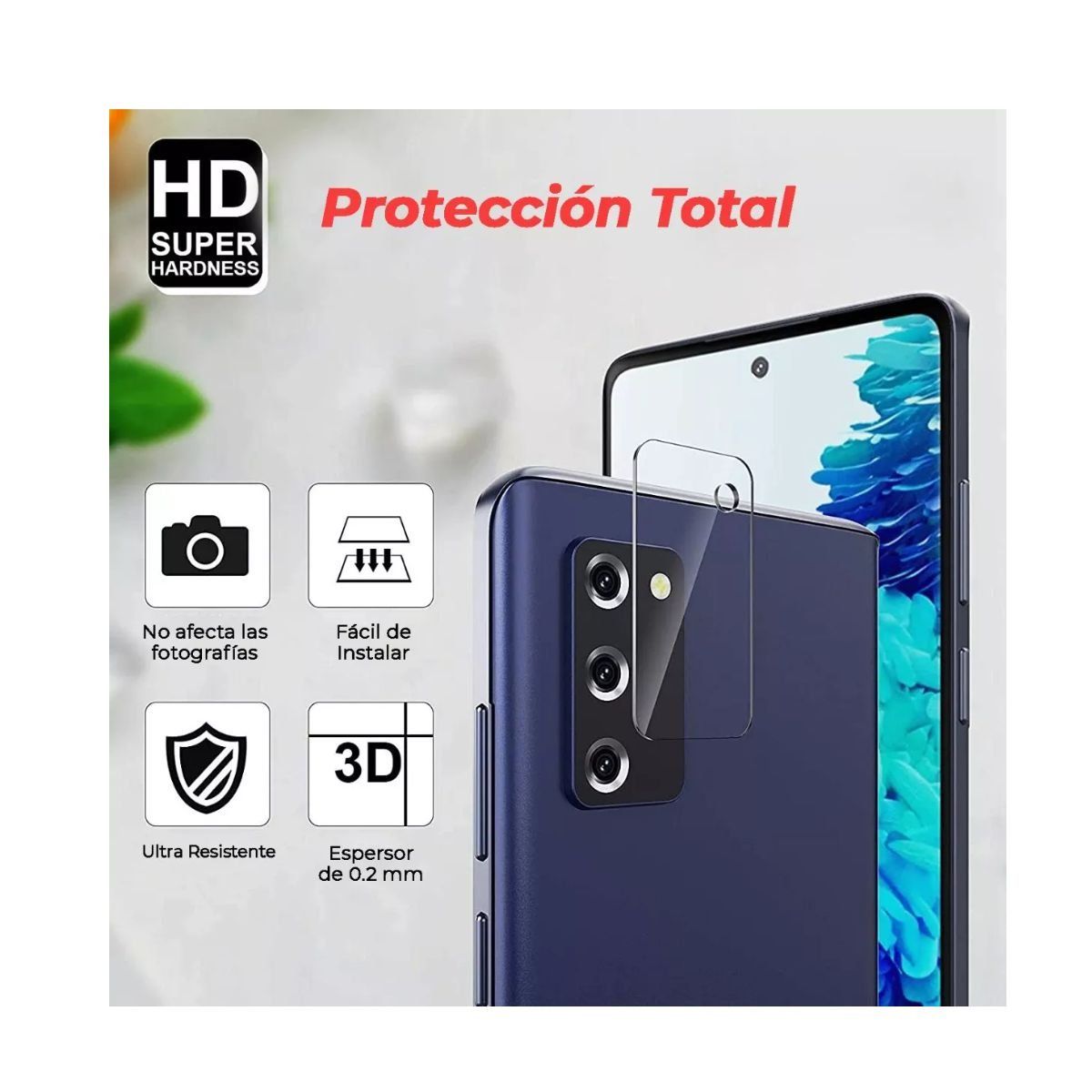 NUGLAS - Vidrio Protector de Camara para Samsung S20 FE Nuglas 9H
