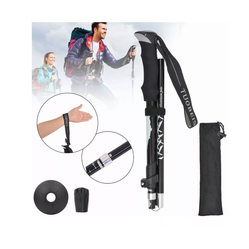 GENERICO - Bastón Plegable Ligero Senderismo Treking Caminar Escalar