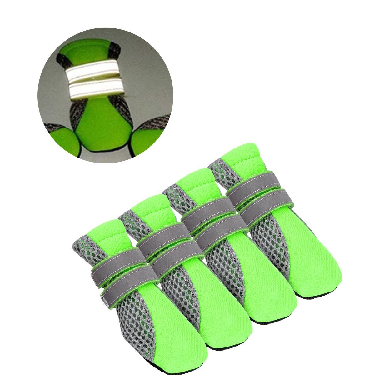 GENERICO - Zapatos Antideslizantes Para Perros Wonder Dog Verde