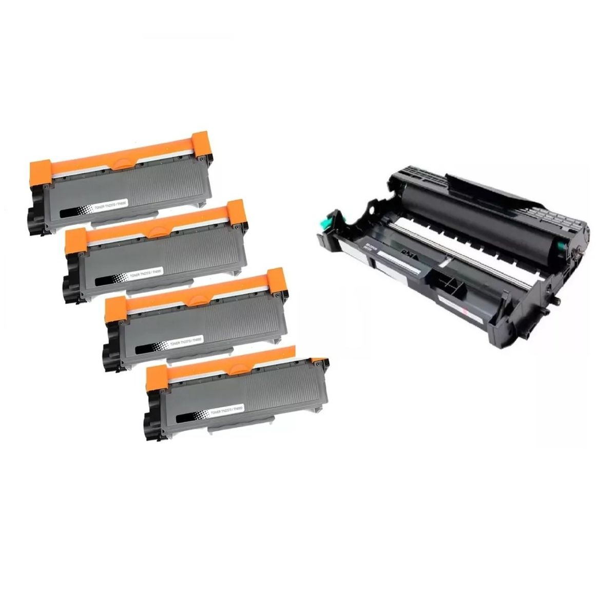 GENERICO - Pack 4 Toner Tn-2370 + DR-2340 L2320 L2520 L2720