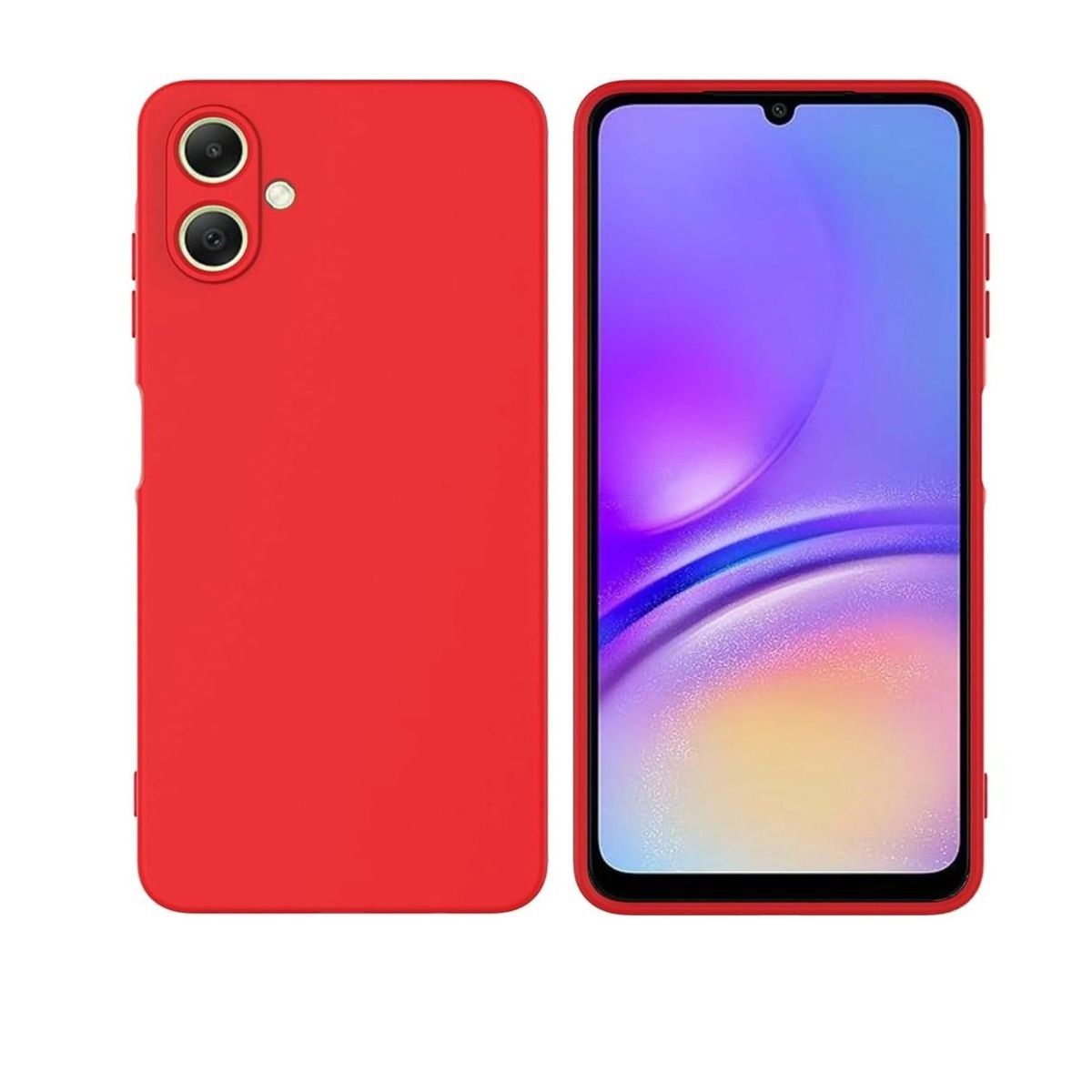 GENERICO - Carcasa Para Samsung A06 Rojo Silicona