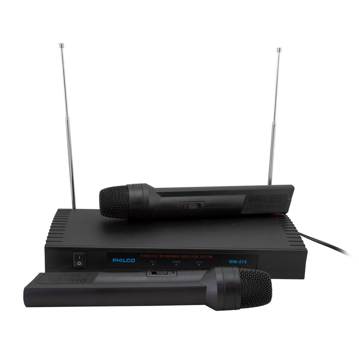 PHILCO - MICROFONOS INALAMBRICOS VHF FM WM570 PHILCO Open box