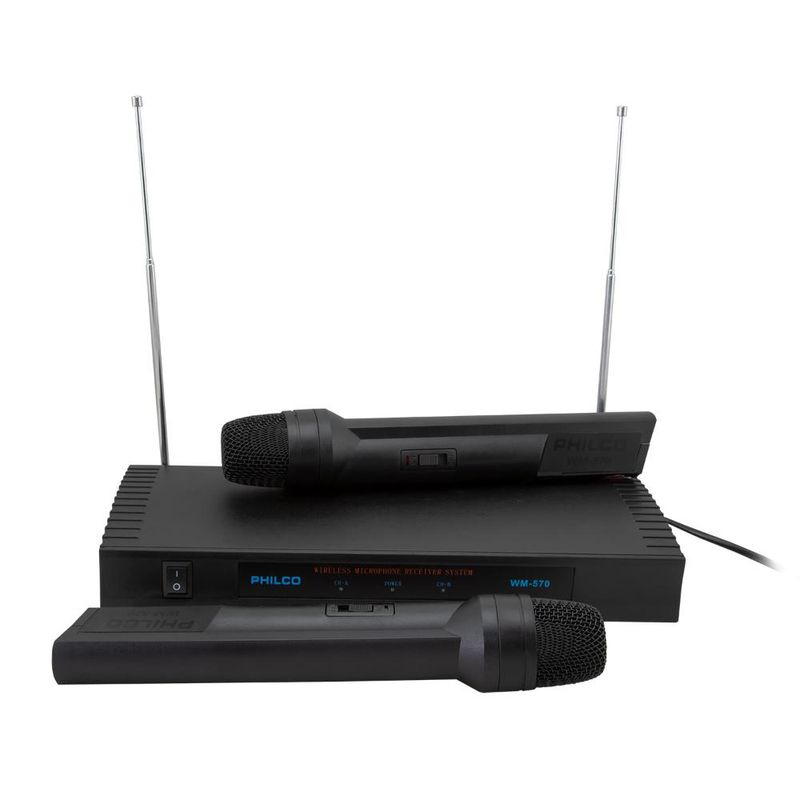 PHILCO - MICROFONOS INALAMBRICOS VHF FM WM570 PHILCO - Negro