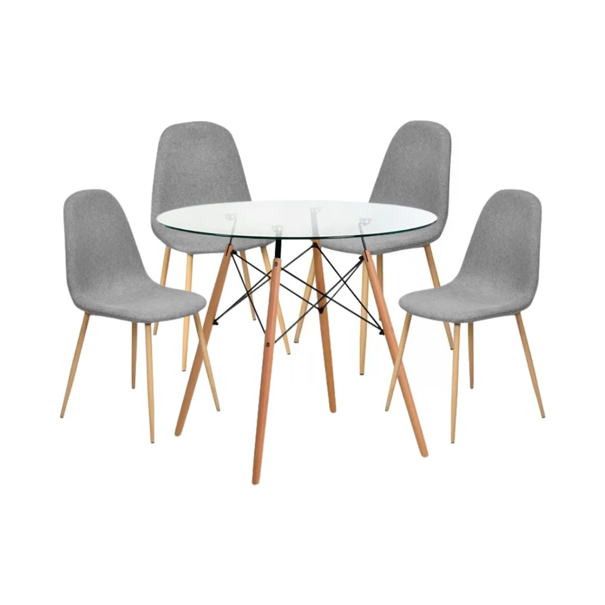 GENERICO - Comedor Barcelona Paris Lino 80cm - Gris claro