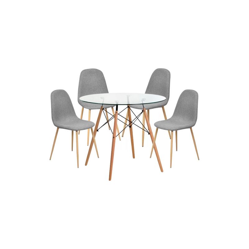 GENERICO - Comedor Barcelona Paris Lino 80cm - Gris claro