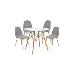 GENERICO - Comedor Barcelona Paris Lino 80cm - Gris claro