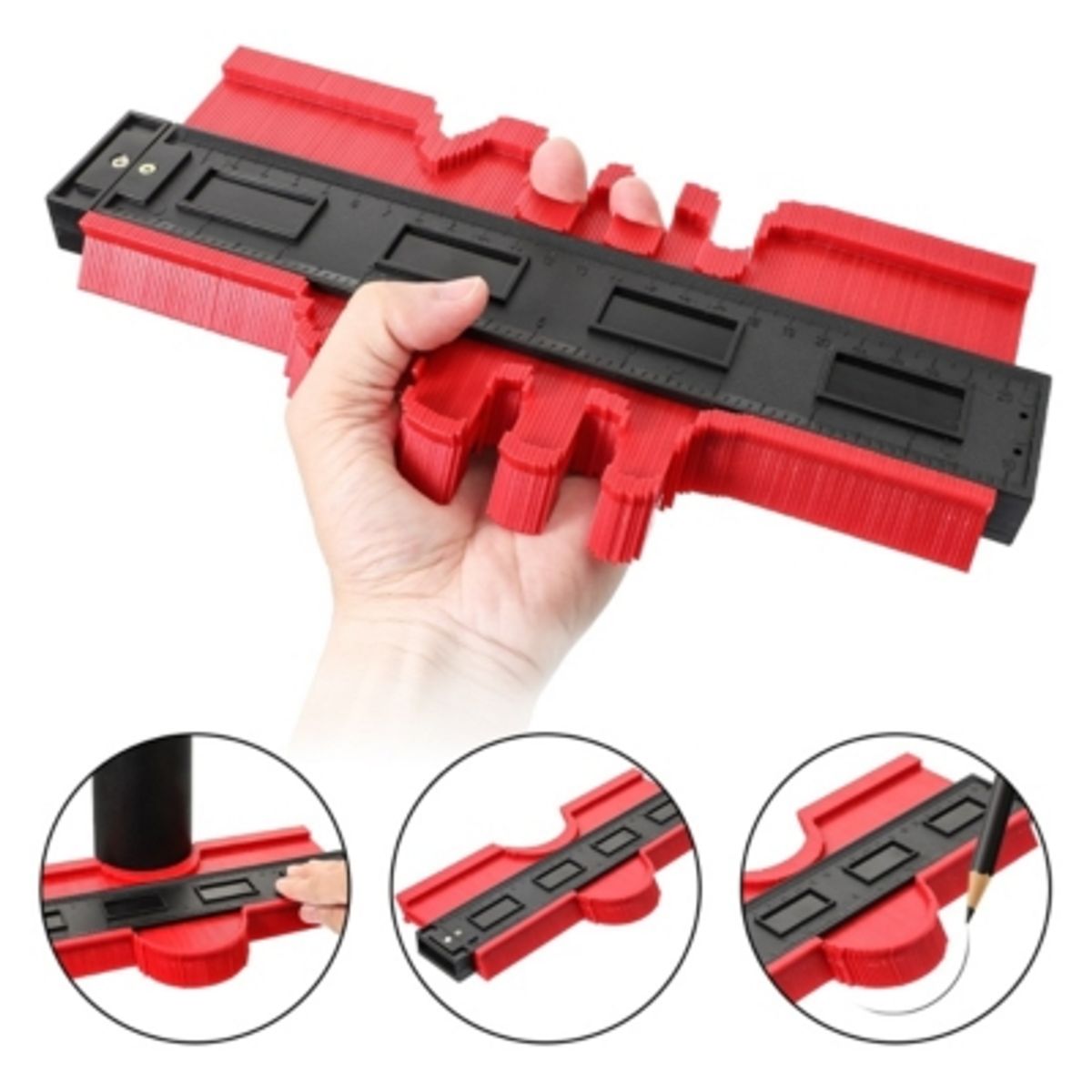 GENERICO - Herramienta Medidor Calibrador De Contornos Y Perfiles 25 Cm