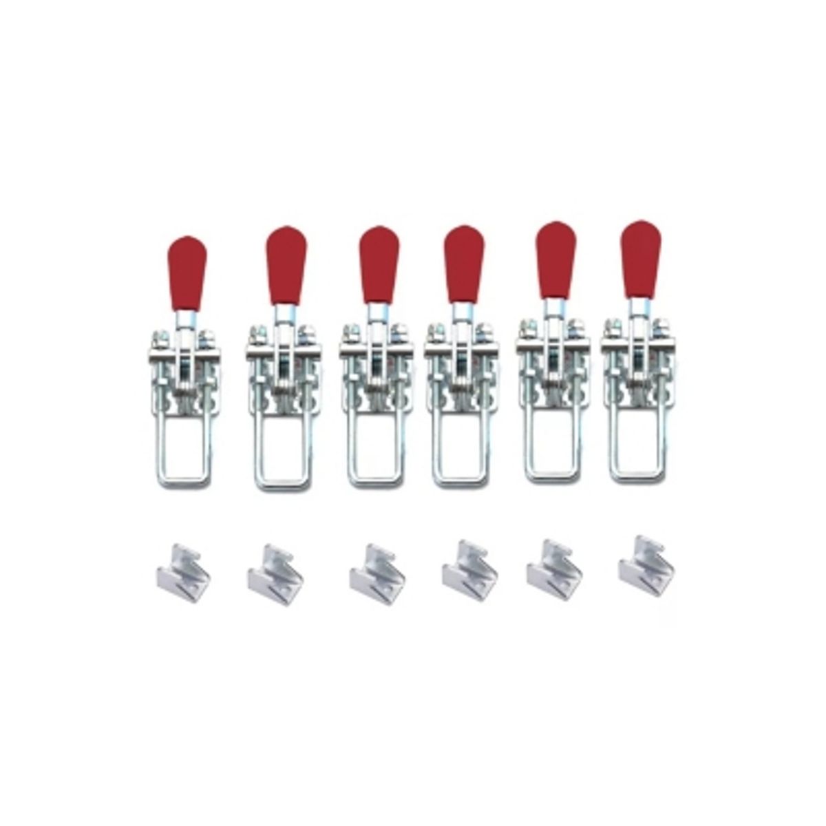 GENERICO - 6 Abrazaderas Sujetadoras De Palanca Liberación Rápida 160kg