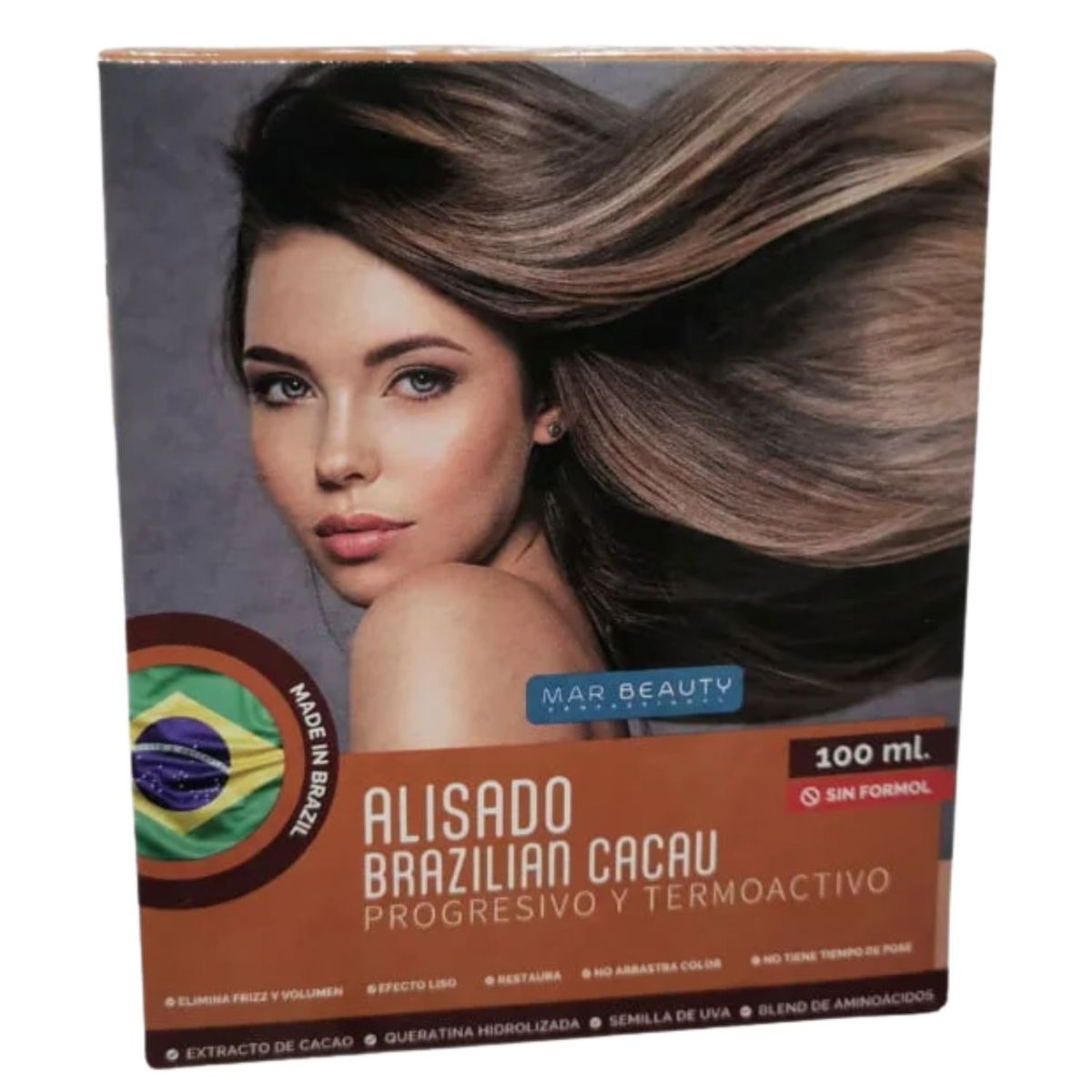 MAR BEAUTY - Alisado Brazilian Cacau 300ml Progresivo Termoactivo Brillo Antifrizz