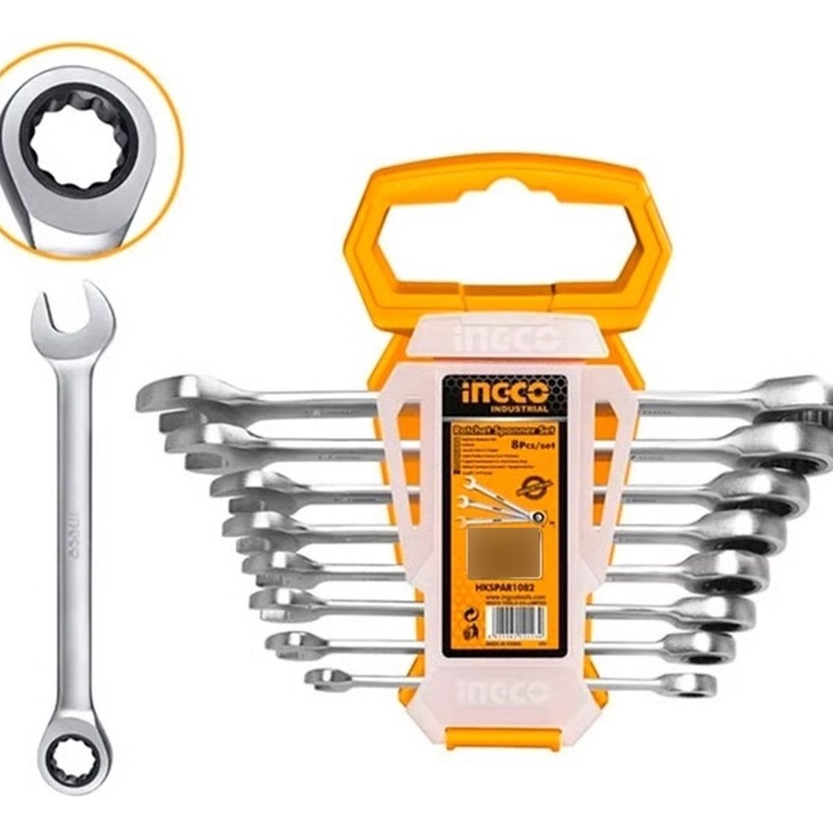 INGCO - Set 8 Llaves Punta Corona Chicharra 8-19 Mm Ingco Hkspar1082
