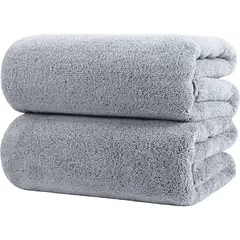AZ AURAZEUS - Set 2 Toallones Grande De Baño Toalla 100 x 140 Cm Microfibra Az