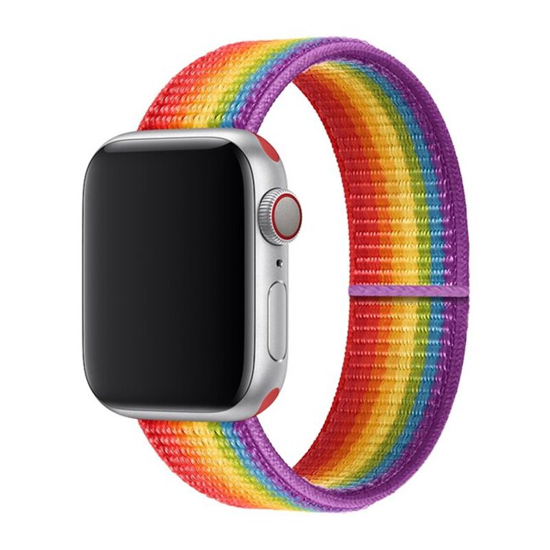 GENERICO - Correa Nylon Para Apple Watch 42 44 45 49mm - Arcoíris