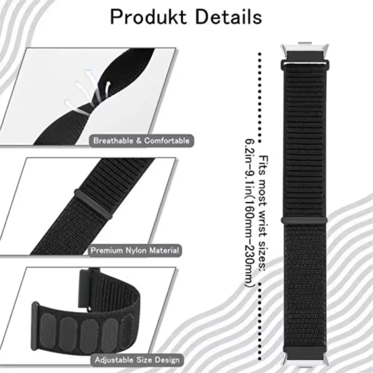 GENERICO - Correa Nylon Para Apple Watch 42 44 45 49mm