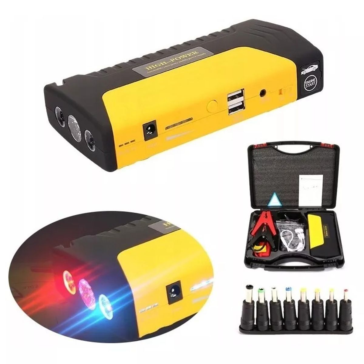 GENERICO - Partidor Batería De Auto Moto Kit Cargador Telf Portátil 12v