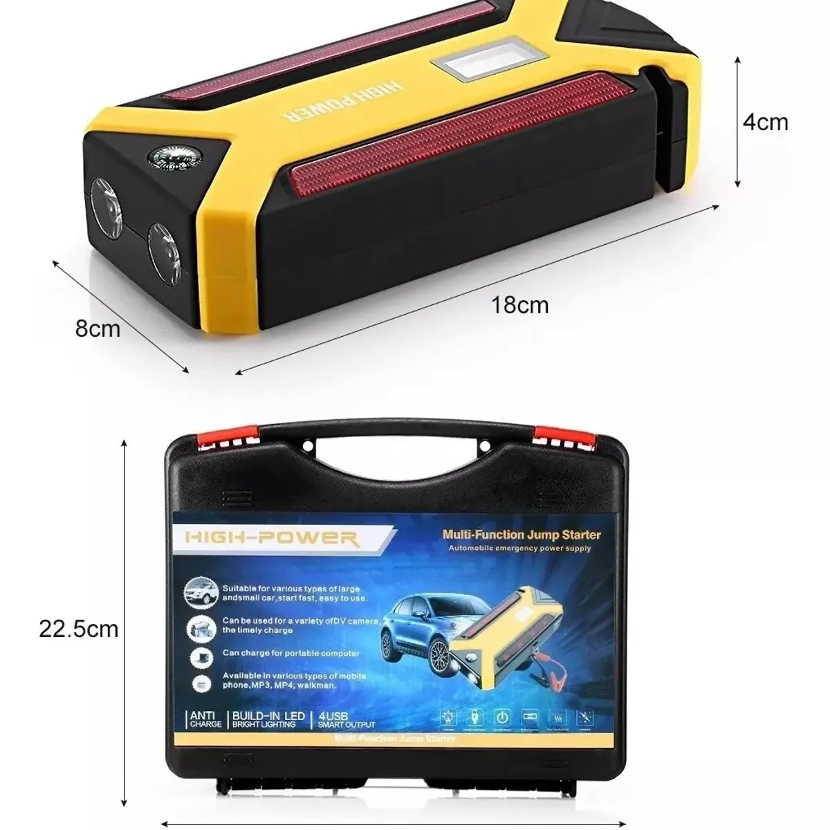 GENERICO - Partidor Batería De Auto Moto Kit Cargador Telf Portátil 12v