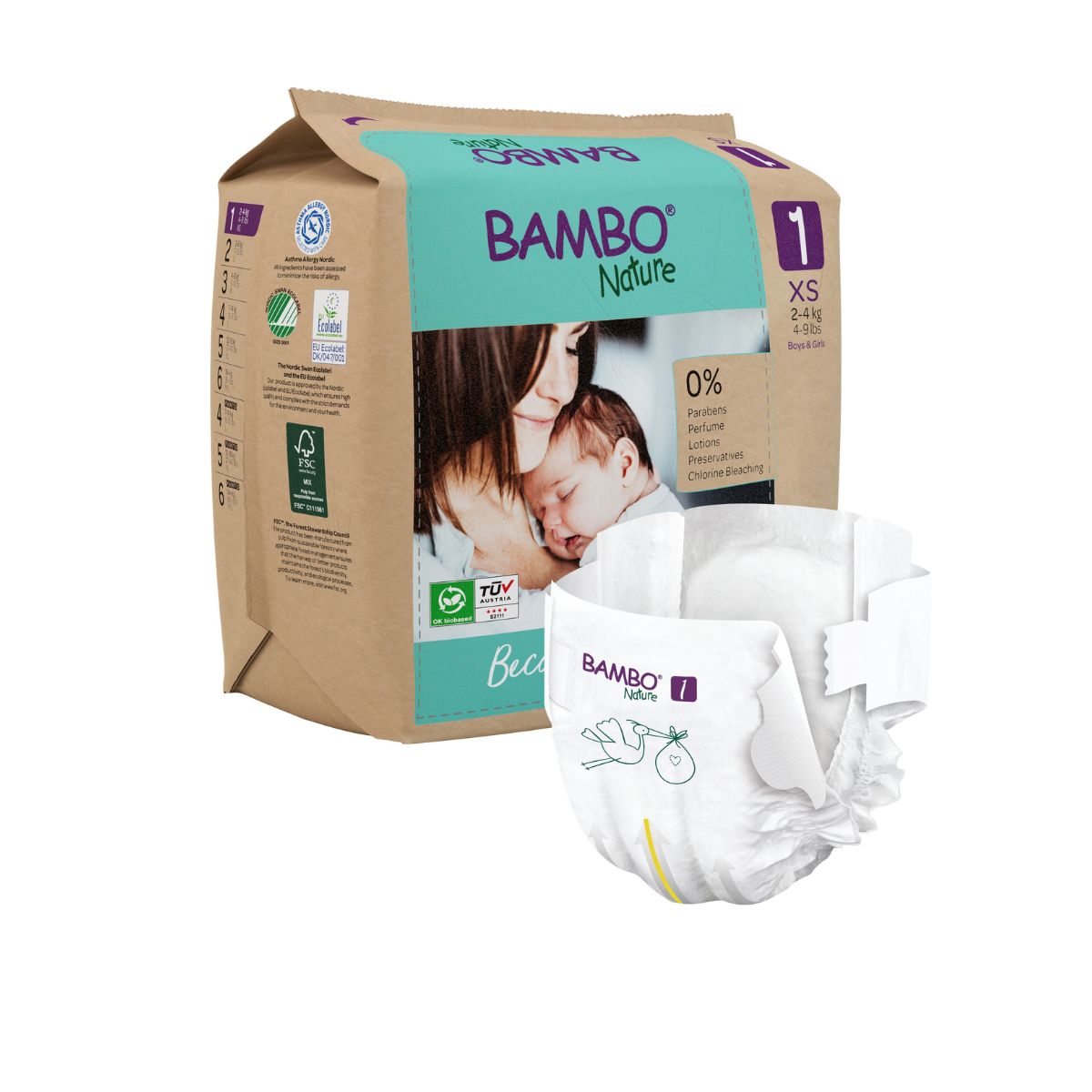 BAMBO NATURE - Pañal Bambo Nature Eco-friendly 1 x 22 unidades