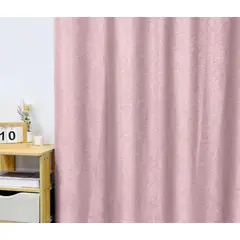 GENERICO - Cortina Tradicional 2 Paños 140 x 230 cm - Rosa Líneas Platinum