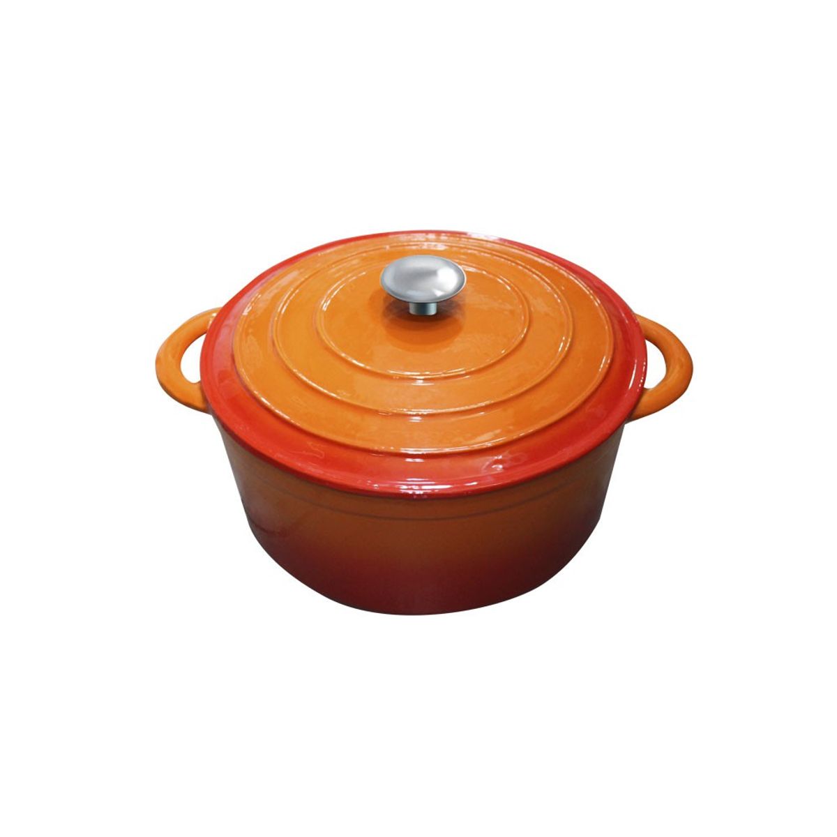 BRIVA - Olla Hierro Fundido Redonda Naranja 36x29x125 Cm