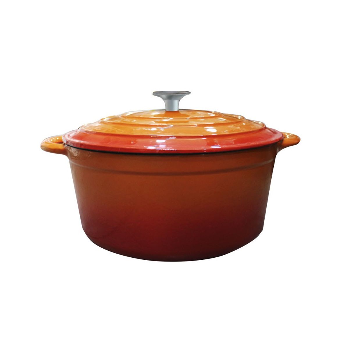 BRIVA - Olla Hierro Fundido Redonda Naranja 36x29x125 Cm