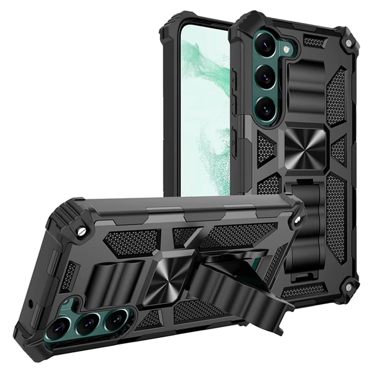 GENERICO - Carcasa para Samsung S25 Antigolpe Reforzada Armor - Negro