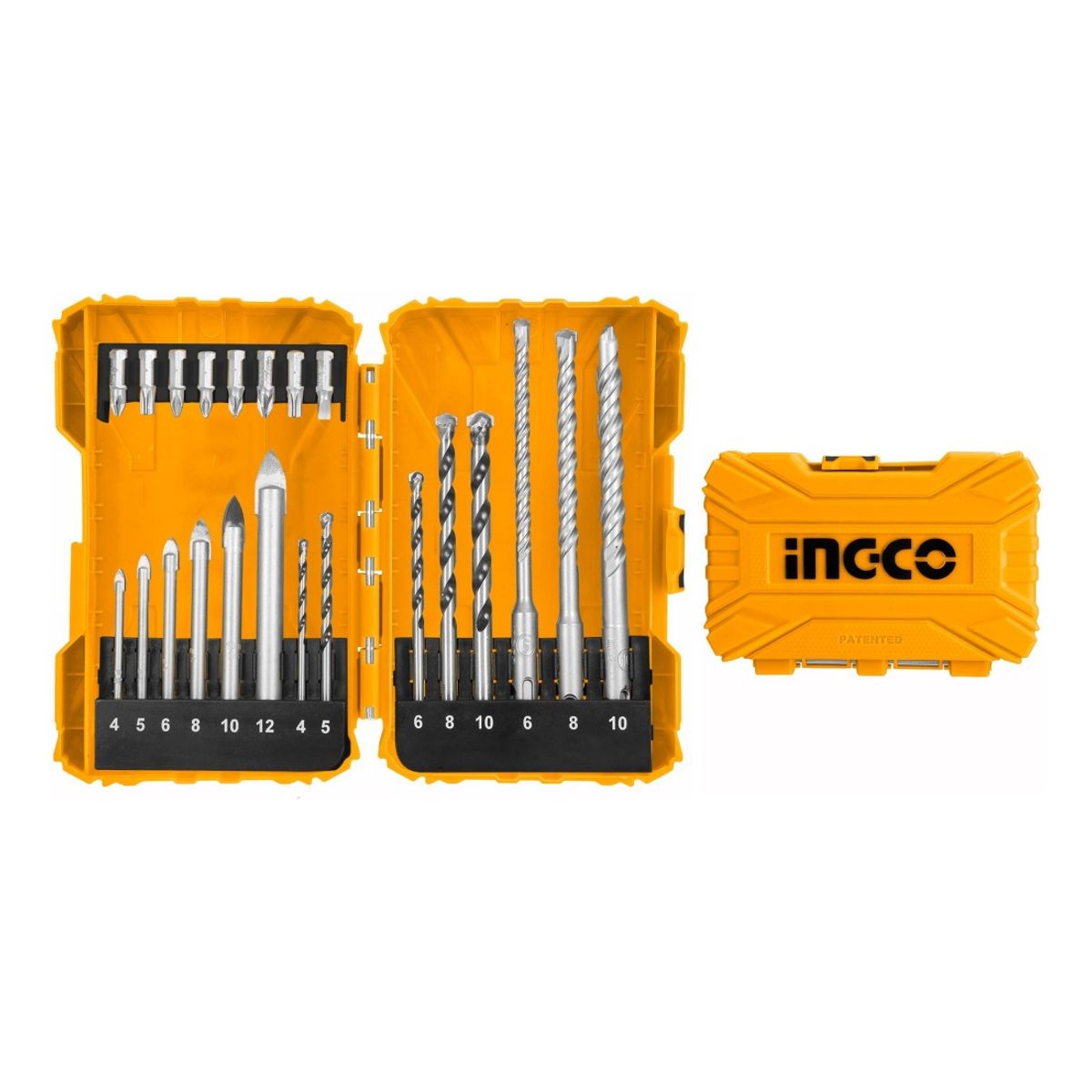 INGCO - Brocas Vidrio Concreto Sds Plus Y Punta 22pc Ingco Akdl12201