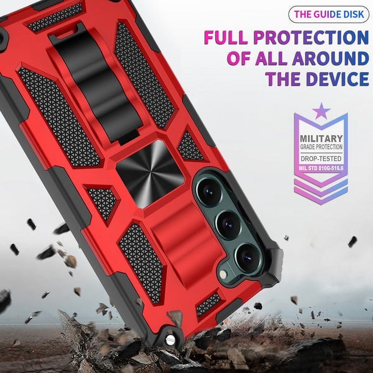 GENERICO - Carcasa para Samsung S24 Plus Antigolpe Reforzada Armor - Rojo