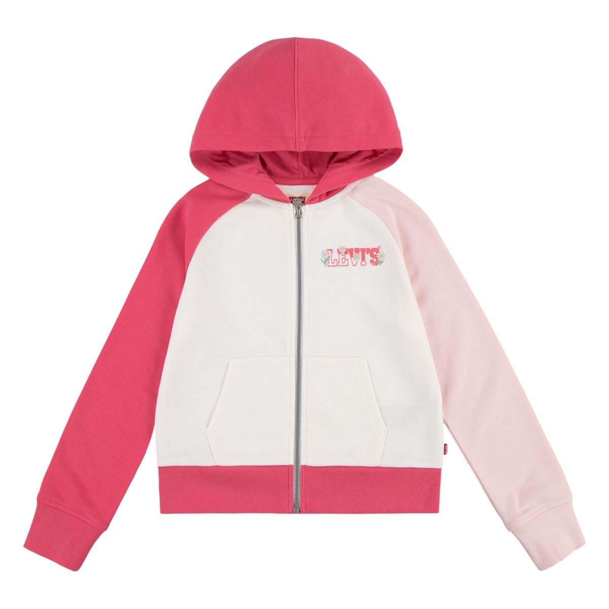 LEVIS - Poleron Niña Hoodie mangas bicolor Levis