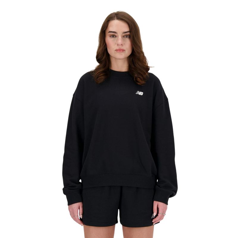 NEW BALANCE - Polerón Lifestyle Mujer New Balance Sport Essentials Negro