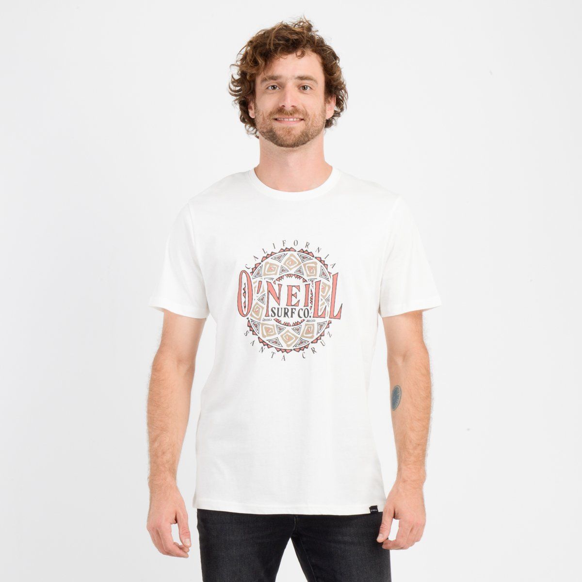O'NEILL - POLERA MANGA CORTA IKAT  BEIGE CLARO