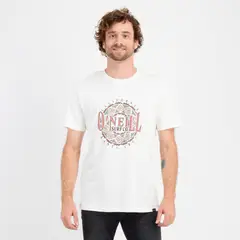 O'NEILL - POLERA MANGA CORTA IKAT BEIGE CLARO