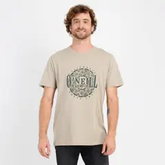 O'NEILL - POLERA MANGA CORTA IKAT BEIGE OSCURO