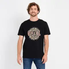 O'NEILL - POLERA MANGA CORTA IKAT NEGRO