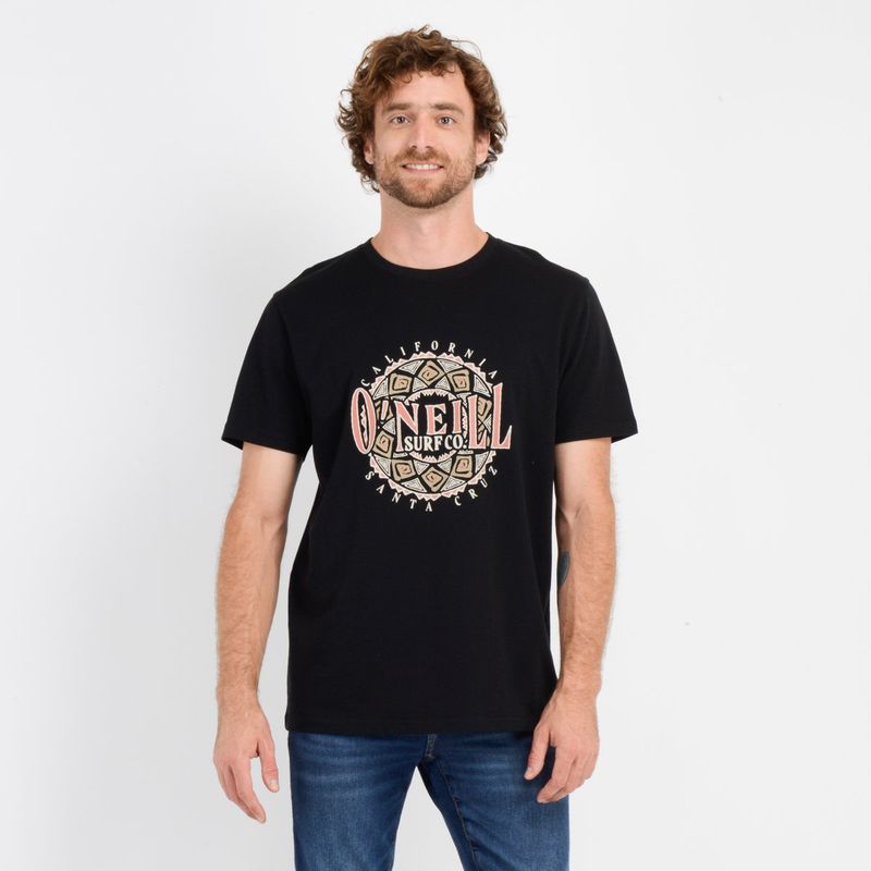 O'NEILL - POLERA MANGA CORTA IKAT  NEGRO