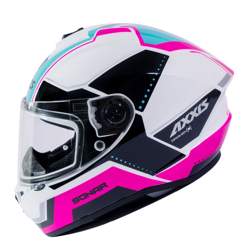 AXXIS - Casco Axxis FF112C Draken S Sonar A8 Rosa Fluor Brillo