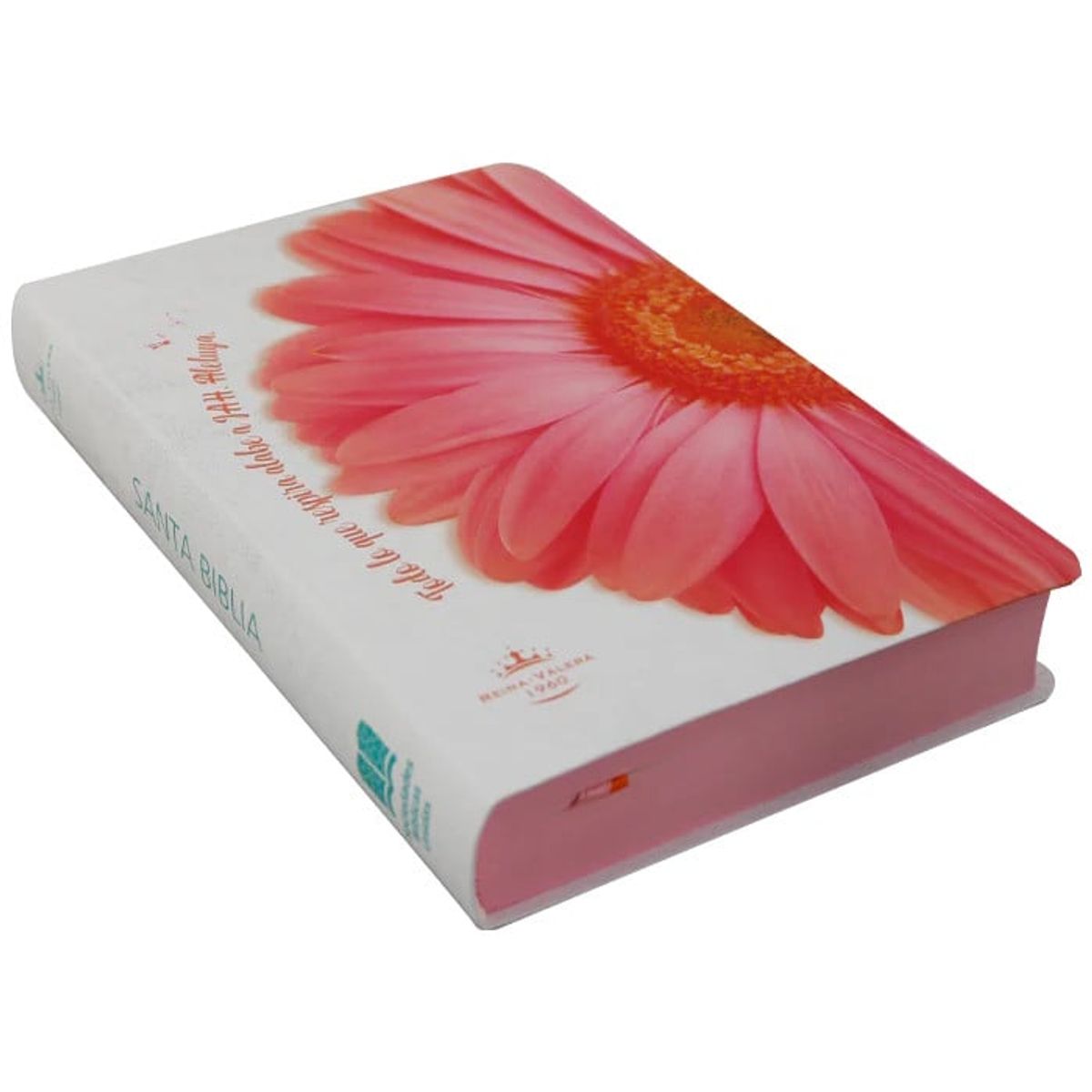 SOCIEDADES BIBLICAS UNIDAS - Biblia Reina Valera 1960 letra grande 12 puntos tapa semiflexible flor grande